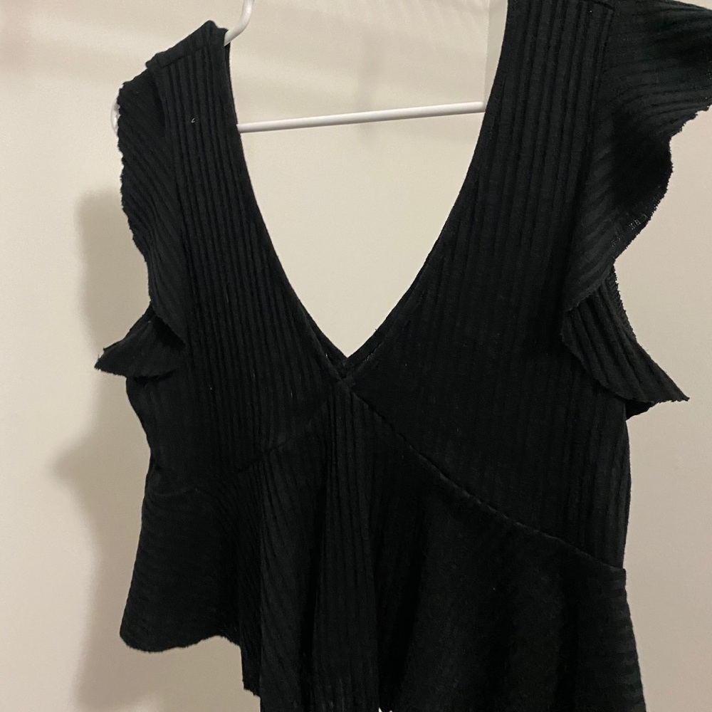 Black babydoll top